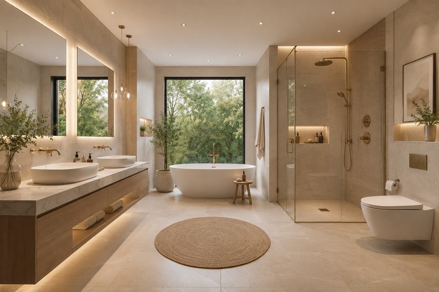 Sanitärinstallation, modernes Badezimmer